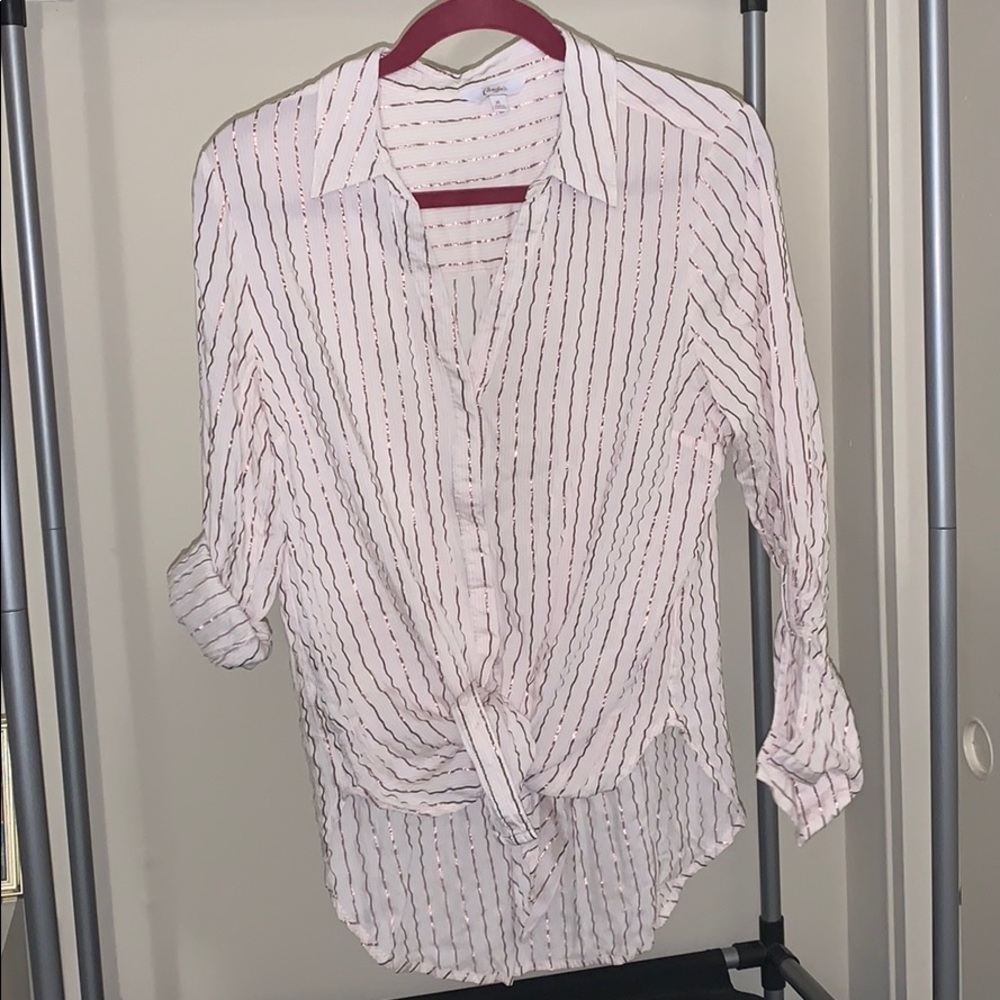 Candies Button-down Blouse.